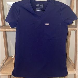 Figs XXS Scrub Top Navy